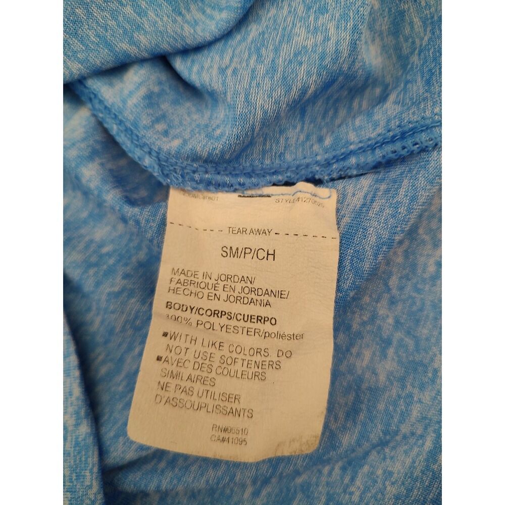 Under Armour half zip athletic top S blue space dye Heatgear - Picture 6 of 7